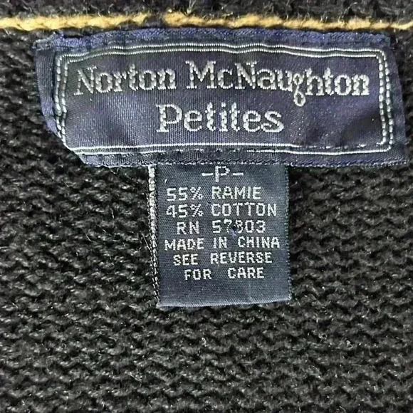 Norton McNaughton Vintage Cardigan Christmas Sweater PS Holiday Party - Picture 3 of 9